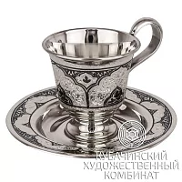 Кофейная пара из серебра на 60 мл