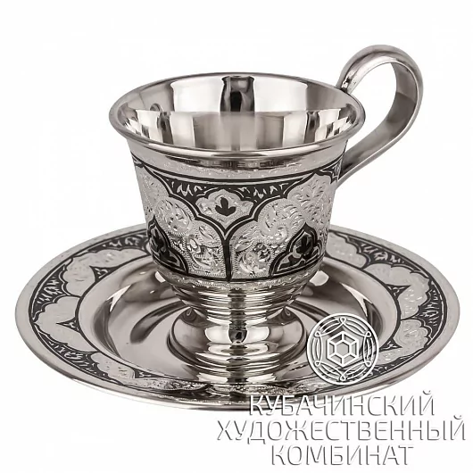Кофейная пара из серебра на 60 мл