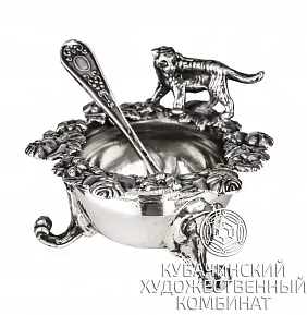 Солонка "Тигр" из серебра