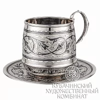 Чайная пара из серебра на 175 мл