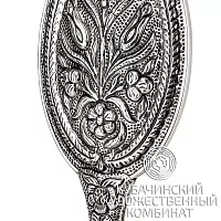 Зеркало "Цветок" из серебра 
