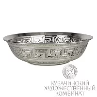 Тарелка ручной работы из серебра