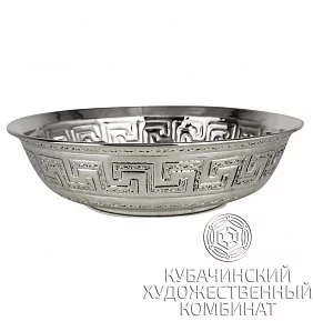 Тарелка ручной работы из серебра