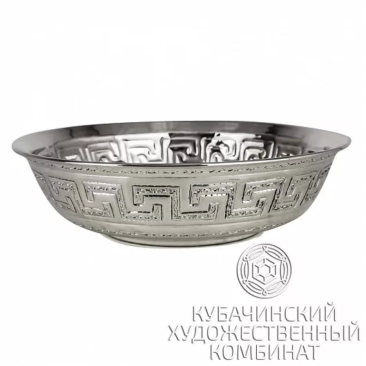 Тарелка ручной работы из серебра