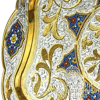Поднос ручной работы из серебра