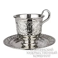 Кофейная пара из серебра на 110 мл