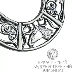 Подкова "Конь" из серебра 