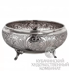 Конфетница серебряная 925 пробы
