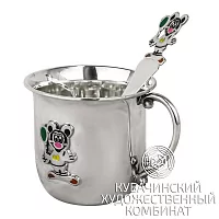 Чашка "Микки Маус" из серебра 925 пробы