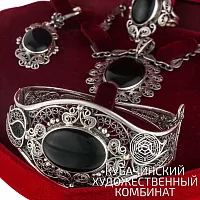 Комплект украшений из серебра
