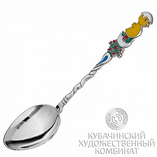 Ложка из серебра «Цыпленок»