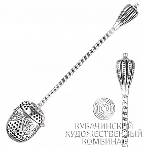 Ситечко для чая из серебра 925 пробы