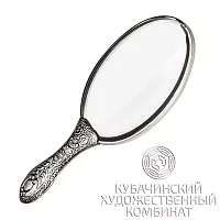 Зеркало "Цветы" из серебра 925 пробы