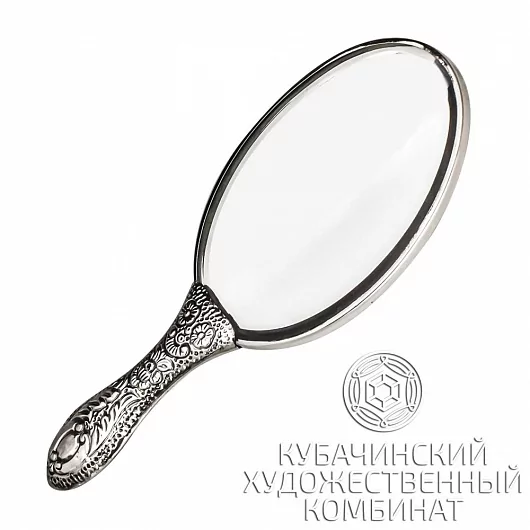 Зеркало "Цветы" из серебра 925 пробы
