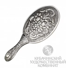 Зеркало "Ромашка" из серебра 925 пробы