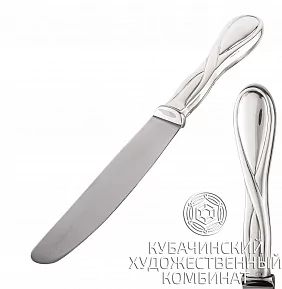 Нож столовый из серебра 925 пробы