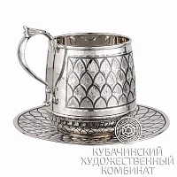 Чайная пара из серебра на 175 мл