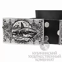Ремень с серебряной пряжкой 