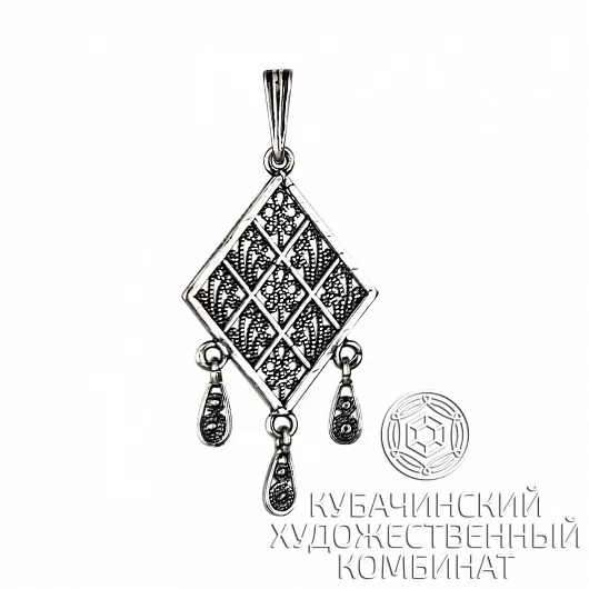 Подвеска "Цветы" из серебра