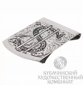 Зажим для денег из серебра