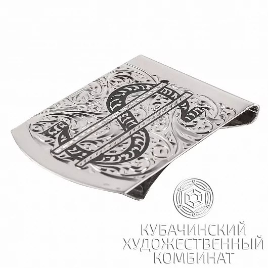 Зажим для денег из серебра