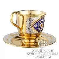 Чайная пара из серебра на 115 мл