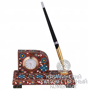 Подставка для ручки с часами