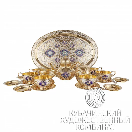 Чайный сервиз из серебра на 850 мл