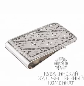 Зажим для денег из серебра