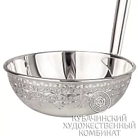 Половник ручной работы  из серебра