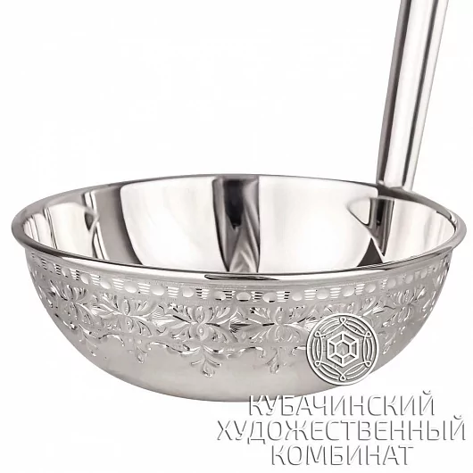 Половник ручной работы  из серебра