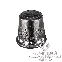 Наперсток "Деревня" из серебра
