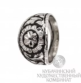 Кольцо "Цветок" из серебра