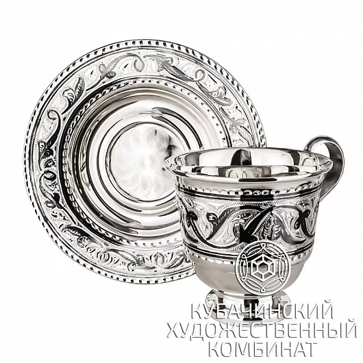 Чайная пара Серебряная