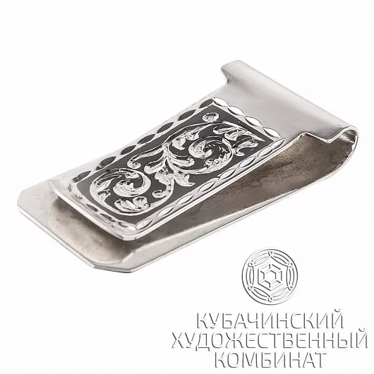 Зажим для денег из серебра
