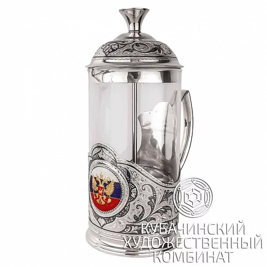 Френч пресс из серебра на 600 мл