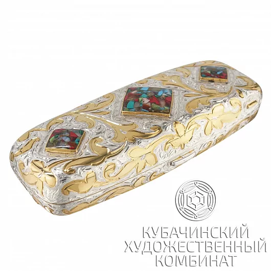 Футляр серебряный для очков 