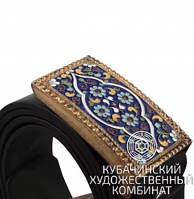 Пряжка с позолотой и эмалью