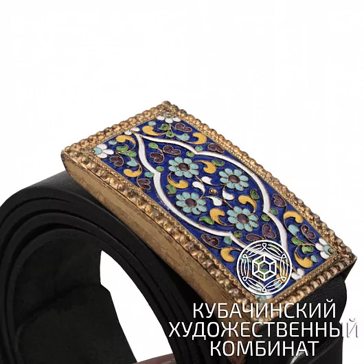 Пряжка с позолотой и эмалью
