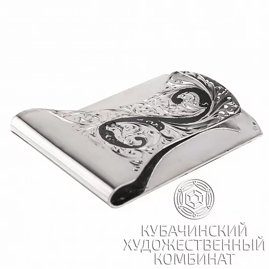 Зажим для денег из серебра