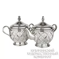 Набор чайный ручной работы из серебра