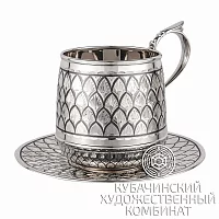 Чайная пара из серебра на 175 мл