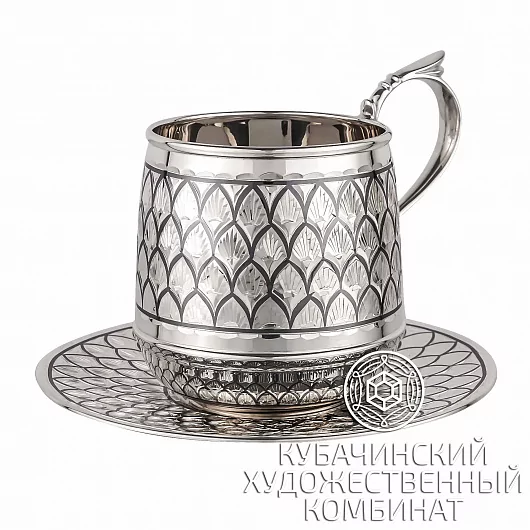 Чайная пара из серебра на 175 мл