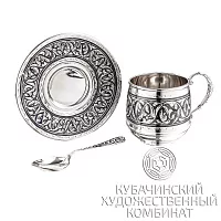 Кофейная пара из серебра на 170 мл