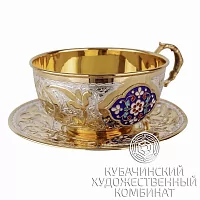 Чайная пара из серебра на 155 мл