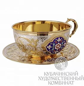 Чайная пара из серебра на 155 мл