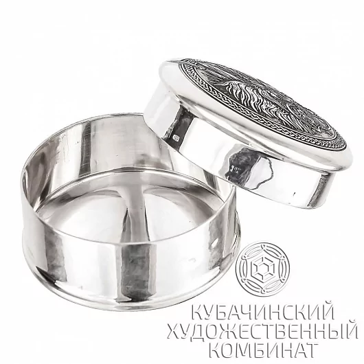 Таблетница серебряная