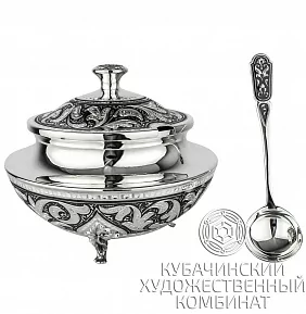 Сахарница из серебра