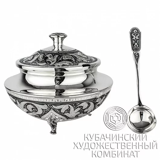 Сахарница из серебра