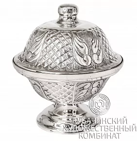 Икорница из серебра 925 пробы на 115 мл
